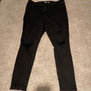 Old Navy Black Denim Jeans, Sz 14